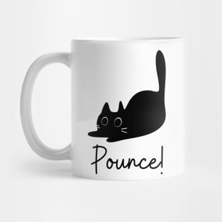 Playful Black Kitty Pounce Mug